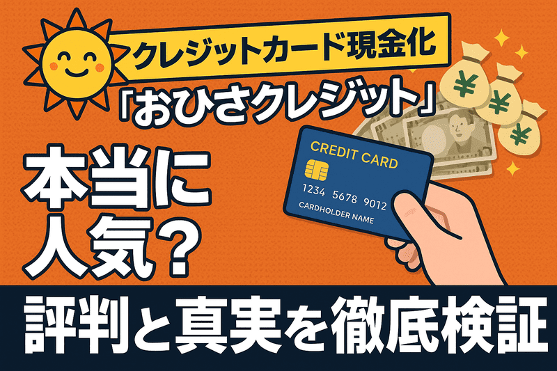 クレジットカード現金化「おひさまクレジット」は本当に人気？評判と真実を徹底検証