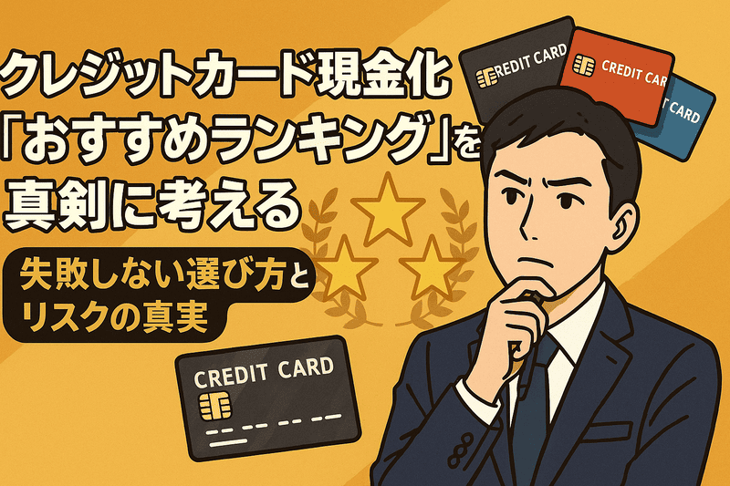 クレジットカード現金化「おすすめランキング」を真剣に考える：失敗しない選び方とリスクの真実