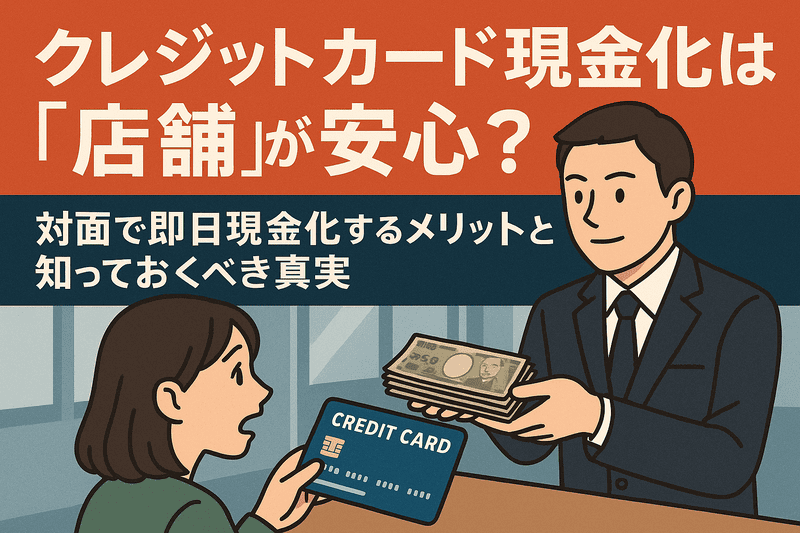 クレジットカード現金化は「店舗」が安心？対面で即日現金化するメリットと知っておくべき真実
